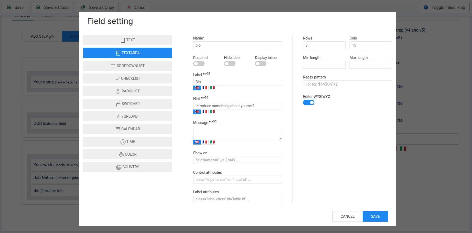 Joomlab Form Extension
